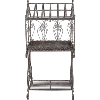 Afbeelding van Clayre &amp; Eef Planthouder 48x36x102 cm Bruin IJzer Plantenstandaard