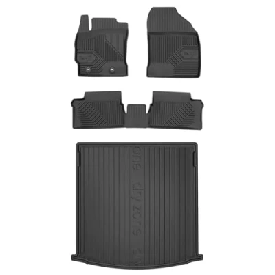 Afbeelding van MOTOS Set rubberen vloermatten en koffermatten voor Toyota Auris II 2012 2018 Verbeter uw reiscomfort met anti slip mat auto 3D all weather auto, bescherming tegen vuil
