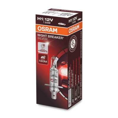 Afbeelding van Osram H1 Halogeenlamp 12V 55W P14.5s Night Breaker Silver