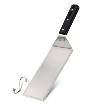 Afbeelding van turner roestvrijstalen metalen bakplaat spatel accessoires hamburger schraper pannenkoek flipper geweldig voor BBQ Grill en platte top commerciële kwaliteit