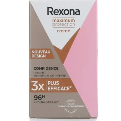 Afbeelding van Rexona Deo Cream Stick Dames Maximale bescherming Anti Transpire Confidence 45 ml