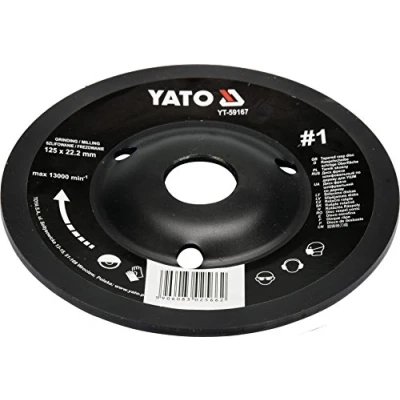 Afbeelding van YATO Professionele raspschijf voor haakse slijper selectie 115 mm 125 slijpschijf houtschijf hout houtkunst (125 nr. 1 recht, gebogen, volledig oppervlak)