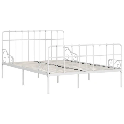 Afbeelding van Bedframe met lattenbodem metaal wit 120x200 cm