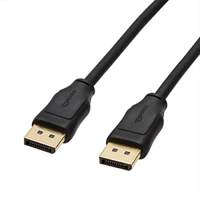 Afbeelding van Amazon Basics DisplayPort 1.2 kabel, 21,6 Gbps, hoge snelheid, 4K@60Hz, 2K@165Hz, vergulde pins, 1,8 m, zwart