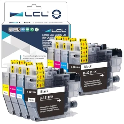 Afbeelding van LCL Inktcartridge compatibel met LC3211 LC 3211 3211BK 3211C 3211M 3211Y (2zwart 2cyaan 2magenta 2geel) vervanging voor Brother DCP J770 J772DW J774DW MFC J890DW J895