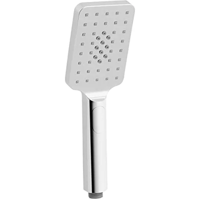 Afbeelding van Cornat Handdouche &quot;Filiz&quot; 80 x 120 mm hoofdgrootte verchroomd 3 straalsoorten: normale &amp; massagestraal anti kalk waterbesparende inzet/ECO douchekop voor douche bad / TECB3481