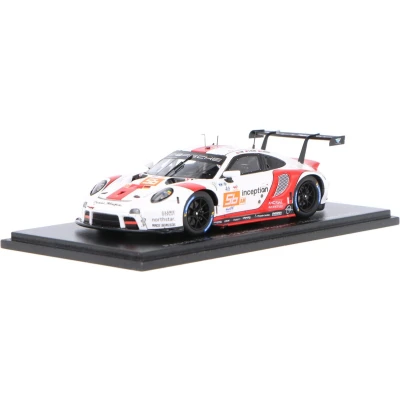 Afbeelding van het 1:43 Diecast model van De Porsche 991 RSR 19 4.2L Team Project 1 #56 24H LeMans 2022. rijders waren B. Iribe / O. Millroy en Barnicoat. fabrikant schaalmodel is Spark. Dit alleen online verkr