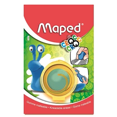Afbeelding van Maped gum Croc kneedbaar zachte en rekbare sterke reinigingskracht luchtdichte beschermbox in slakkenvorm
