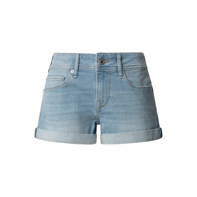 Afbeelding van Pepe Jeans Regular MW Siouxie Jeansshort, Dames, Maat: 30, Denim