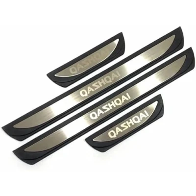 Afbeelding van 4 stuks Rvs Instaplijsten Protector Strips, voor Nissan Qashqai J12 2022 2023 Antislip Anti Scratch Scuff Styling Welkom Pedaal Decoratie Accessoires
