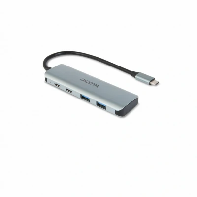 Afbeelding van DICOTA D32061 interface hub USB Type C 10000 Mbit/s Zilver