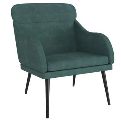 Afbeelding van vidaXL Fauteuil 63x76x80 cm fluweel donkergroen