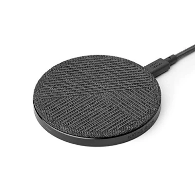 Afbeelding van Native Union Drop Hoge snelheid draadloze oplader [Qi gecertificeerd] 10W snel draadloos oplaadstation compatibel met iPhone 12/12 Pro/12 Pro Max/12 mini/11/11 Pro/11 Max (Slate)