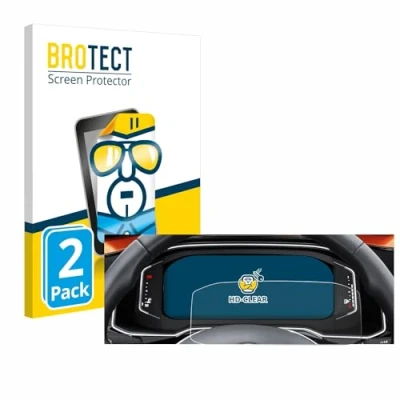 Afbeelding van BROTECT Screenprotector voor Volkswagen Polo 6 Digital Cockpit Pro Folie Beschermfolie transparant (2 Stuks)