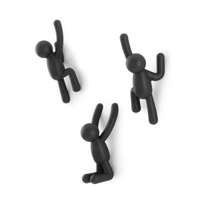 Afbeelding van Umbra Ophanghaak Buddy Set Van 3 Stuks Zwart Circa16x7cm