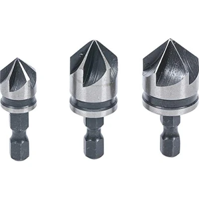 Afbeelding van BGS Diy 70052 Verzink bitset HSS 6,3 mm (1/4&quot;) 12 16 19 3 dlg.