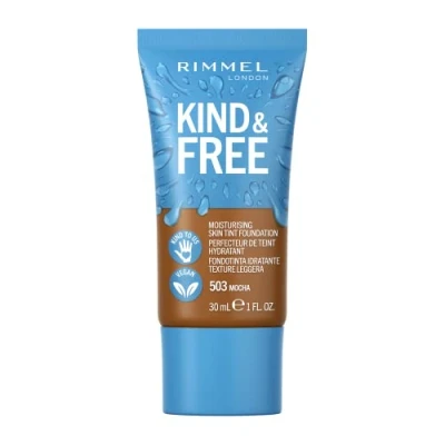 Afbeelding van 1+1 gratis: Rimmel KIND &amp; FREE Vegan Foundation 503 Mocha 30 ml