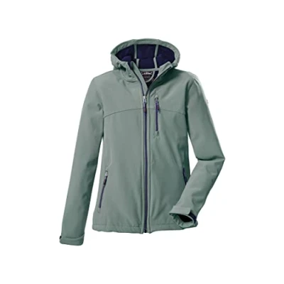 Afbeelding van killtec Girl&#039;s Softshelljack met capuchon Girls Softshelljacke, tealgreen, 152, 37769 000