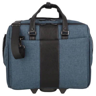 Afbeelding van Dermata Businesstrolley 44 CM Laptopfach Trolley, Maat: One Size, Petrol