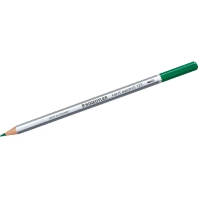 Afbeelding van Staedtler 125 5 karaat aquarel kleurpotlood, wateroplosbaar, 6 stuks in kartonnen etui, groen