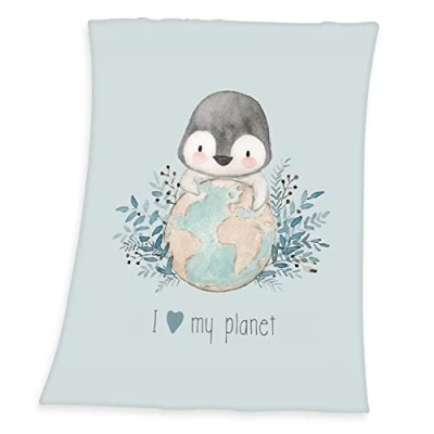 Afbeelding van babybest® Microvezel donzige deken Pinguïn 70 x 100 cm
