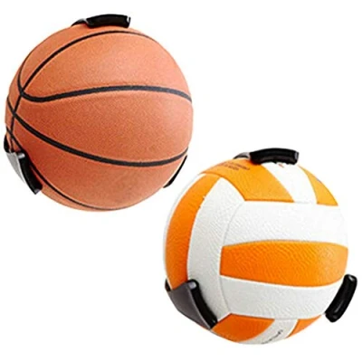 Afbeelding van DesignerBox 2 Pack Basketbalhouder Muurbevestiging, Ruimtebesparend Basketbal Beugel Opbergrek Voetbal Volleybal Sport Bal Display Houder Plastic Stand Klauw Zwart (2 Pack)
