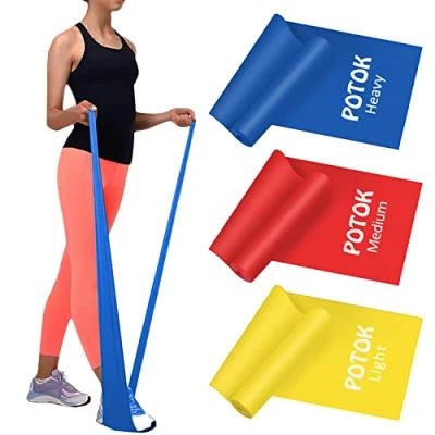 Afbeelding van weerstandsbanden, set van 3, fitnessbanden met 3 weerstandsniveaus, gymnastiekbanden draagtas, ideaal voor yoga, pilates