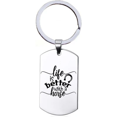 Afbeelding van Sleutelhanger RVS Life Is Better With A Horse