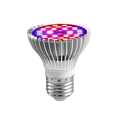 Afbeelding van LED Kweeklamp Volledig Spectrum 30W, E27 voor Kamerplanten Groenten en Bloemen, Plant Gloeilamp Hydrocultuur Broeikasgassen Organisch, Duurzaam Hoog Rendement, 40 Stuks leds