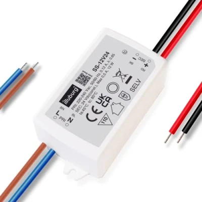 Afbeelding van illuburg Led transformator, 24 V, 12 W, zonder flikkering, voor ledstrips, stroomvoorziening