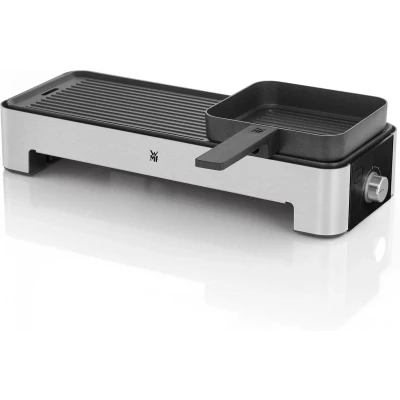 Afbeelding van WMF Küchenminis Tafelgrill voor 2 met groentepannetjes, mini grill, elektrisch, kleine elektrische grill compact grilloppervlak en variabele temperatuurinstelling, 1000 W