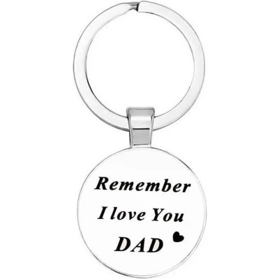 Afbeelding van Akyol Remember i love you dad sleutelhanger Vader Papa Familie Vaderdag cadeautje cadeau
