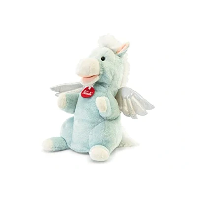 Afbeelding van Trudi Puppets Handpop Pegasus 27 cm Hoge kwaliteit pluche knuffel Knuffeldier voor jongens en meisjes Blauw 18x27x19 maat S