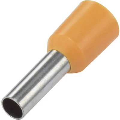 Afbeelding van TRU COMPONENTS 1091294 Adereindhulzen 4 mm² Deels geïsoleerd Oranje 100 stuk(s)