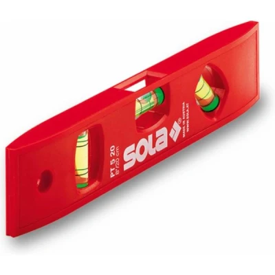 Afbeelding van Sola Kunststof waterpas PT5/20, 20cm 3 libellen hobby rood 01430201