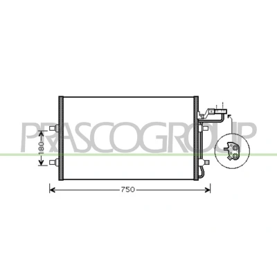 Afbeelding van Condensor, airconditioning PRASCO VV220C004