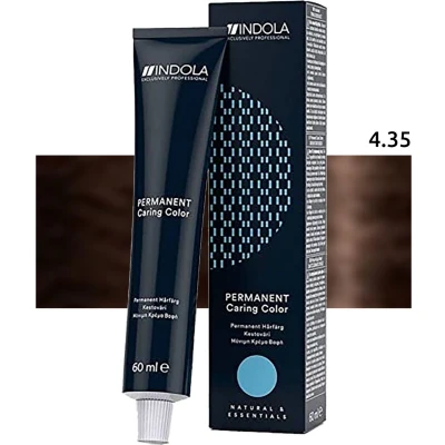 Afbeelding van Indola Permanent Caring Color 4.35 Middenbruin Goud Mahonie