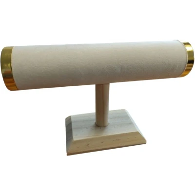 Afbeelding van Sieradenhouder Armbanden Fluweel 22,5x8x15 cm Beige