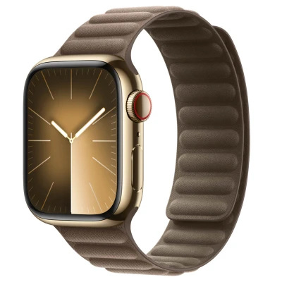 Afbeelding van Apple Watch bandje Origineel Gerecycled microvezel Beige Geschikt voor Series 1 9 / SE
