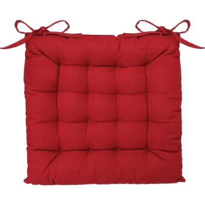 Afbeelding van Atmosphera Stoelkussen rood katoen 38 x 6 cm zitkussen tuinstoelkussens