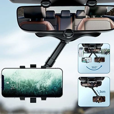 Afbeelding van auto telefoonhouder, Mobiele telefoonhouder auto, voor in de universele autohouder, multifunctionele achteruitkijkspiegel autohouder
