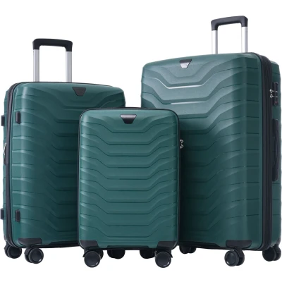 Afbeelding van Blazelife Kofferset 3 Delig Reiskoffer set koffersets met wielen M/L/XL Handbagage groot Groen
