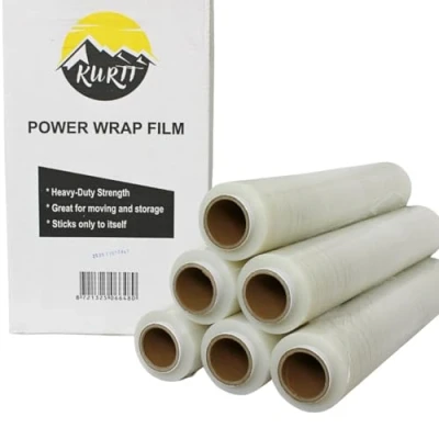 Afbeelding van KURTT Stretchfolie Wikkelfolie handrollen 6 stuks 23 micron eenzijdig Klevend en Transparant 50 cm x 300 m rollen palletfolie topkwaliteit sterke folie