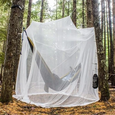 Afbeelding van MEKKAPRO Ultra grote muskietennet en insectenwerend door twee openingen Netting Gordijnen Voorkomen Malaria Zika West Nijl Virussen Camping Beddengoed Patio Draagtas Hangende Kit
