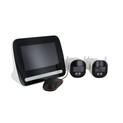 Afbeelding van 2 Draadloze camera&#039;s DIO CONNECTED HOME LCD/NVR 7&quot; 3MP