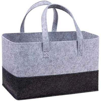 Afbeelding van tote bag, boodschappentas, opvouwbare boodschappenmand, grote vilten herbruikbare geschikt voor boodschappen, reizen, opbergen