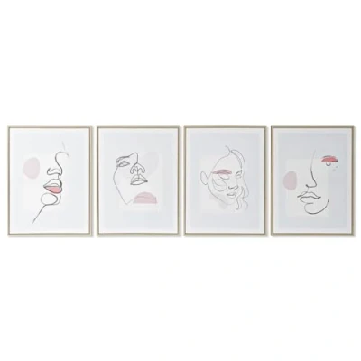 Afbeelding van Schilderij DKD Home Decor Gezicht Scandinavisch 45 x 2,5 60 cm (4 Stuks)