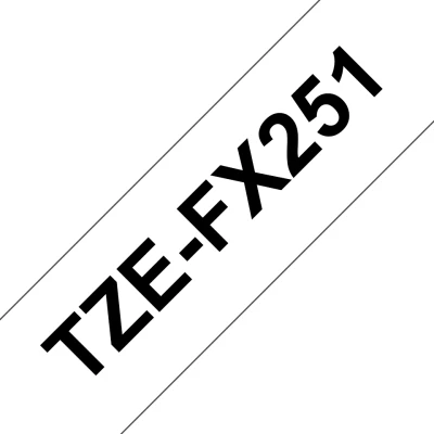 Afbeelding van Brother TZe FX251 Tape Zwart op wit (24 mm)