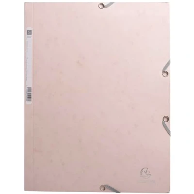 Afbeelding van Exacompta Ref. 55274E karton met 25 Skandi elastiekmappen 3 flappen in glanzend 400g/m2 afmetingen 24 x 32 cm voor A4 documenten Nude kleur