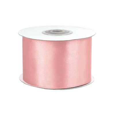 Afbeelding van Satijnen lint 50mm x 25m rol kleurkeuze in 3/6/12/18/25/38/50/75/100 mm kleurecht en wasbaar voor bruiloft cadeaulint om te verpakken, decoreren knutselen zalm 720